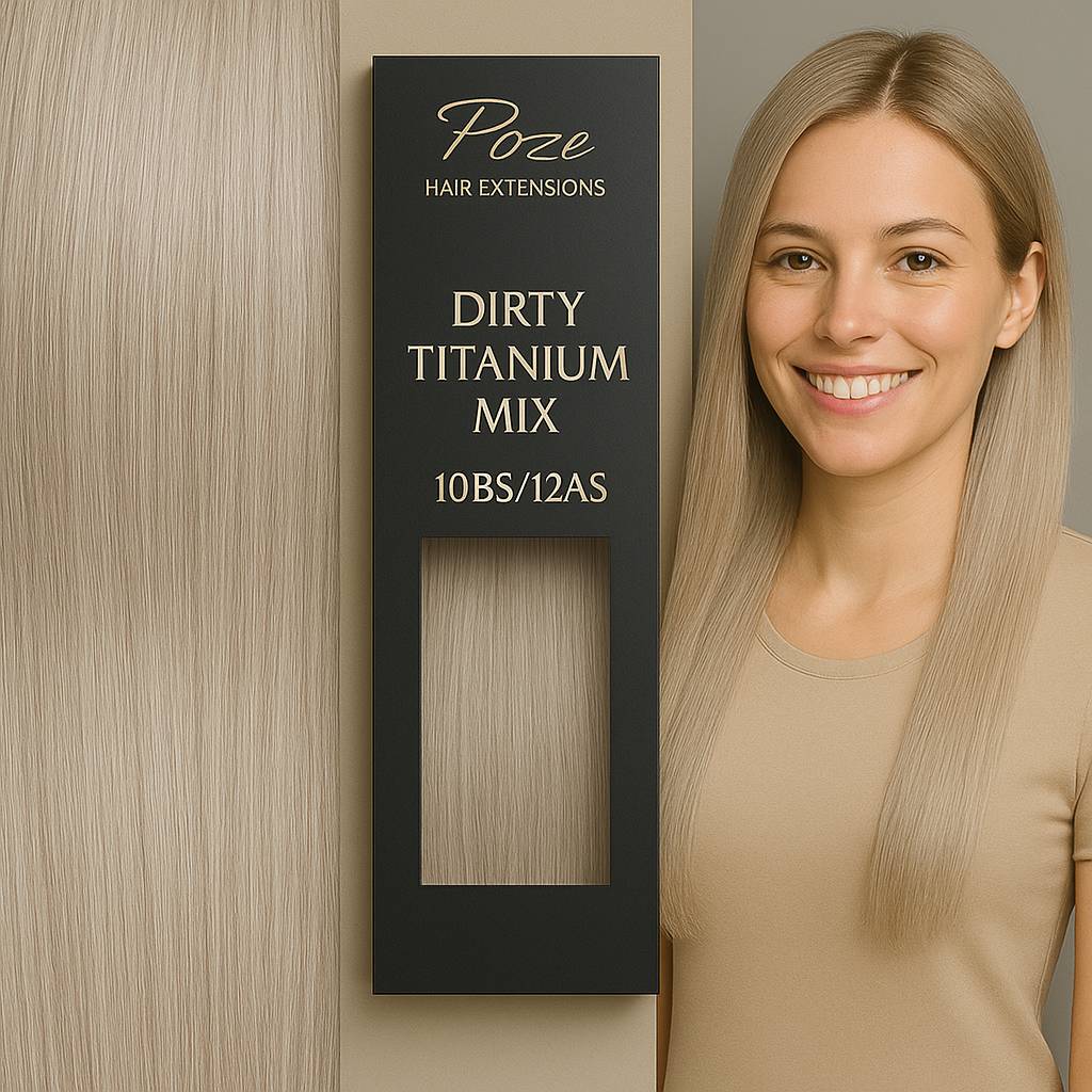Poze Standardi Lankaja Klipsi pidennykset - 10BS/12AS Likainen titaani sekoitus