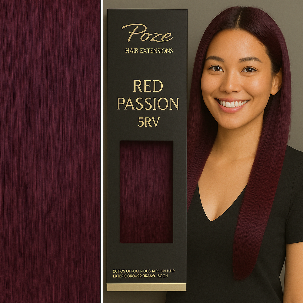 Tape-In Hair Extensions Premium - 5RV Red Passion