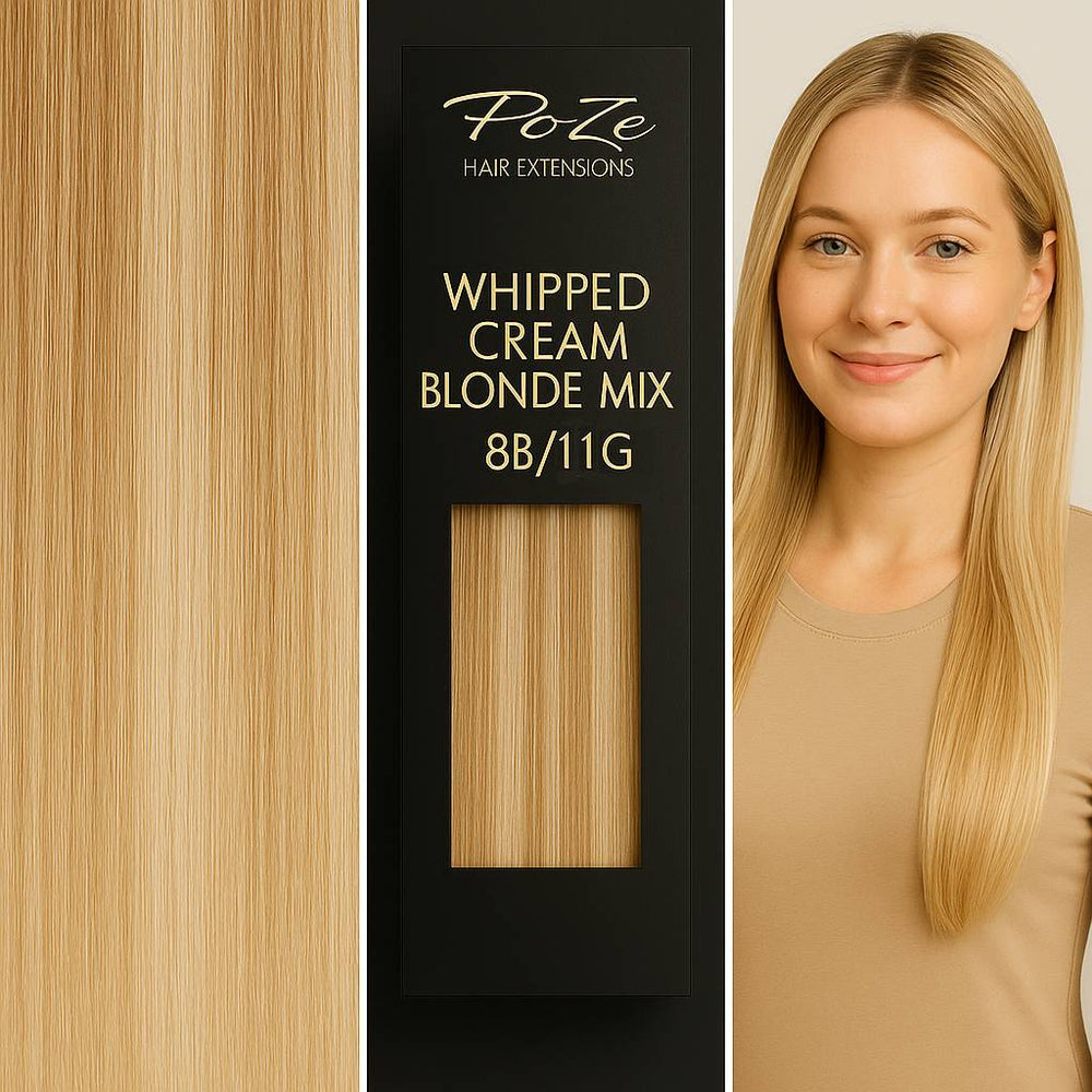 Hair Weft Standard - 8B/11G Whipped Cream Blonde